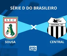 Sousa x Central pela Série D 2026: onde assistir, prováveis escalações e arbitragem