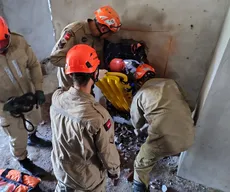 Trabalhador de obra fica ferido após cair em fosso de elevador, em João Pessoa