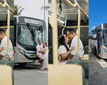 Casamento no Litoral Sul da Paraíba viraliza após noiva chegar de ônibus ao local da cerimônia