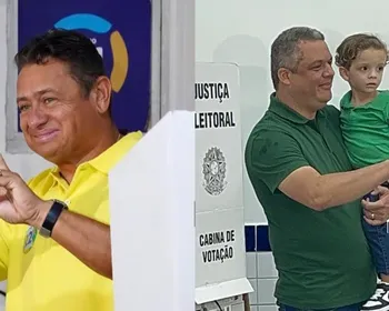 Eleição em Cabedelo: Edvaldo e Wallber votam e demonstram confiança