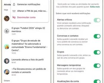 Entenda como criar e monitorar uma conta de criança no WhatsApp