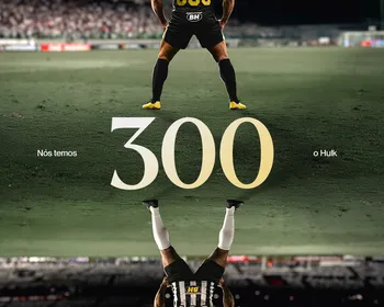 Hulk alcança 300 jogos pelo Atlético-MG e marca em classificação no Mineiro