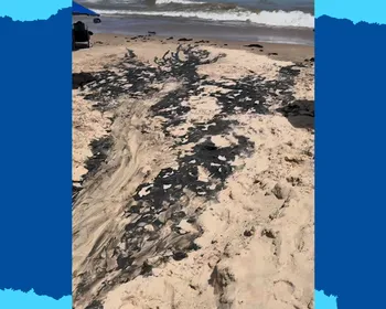 Mancha de água escura é registrada na orla de João Pessoa; operação notifica hotel e restaurante