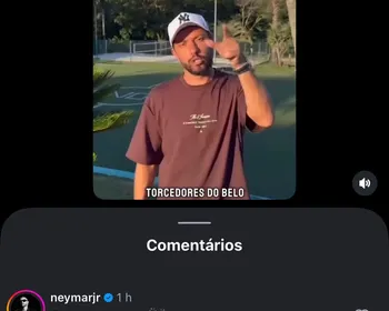Neymar comenta publicação do Botafogo-PB desejando sucesso a Nenê