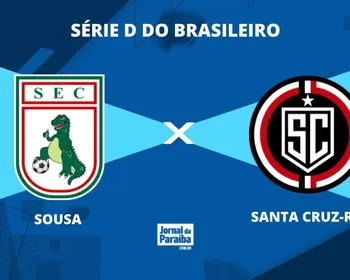 Sousa x Santa Cruz-RN pela Série D 2025: onde assistir, prováveis escalações e arbitragem