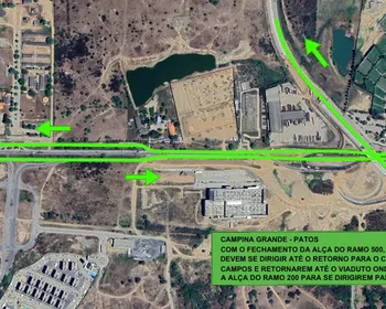 Trecho da BR-230 em Campina Grande tem trânsito alterado a partir desta quarta-feira (21)