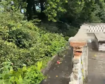 Após desabamento de muro, Defesa Civil interdita área do Santuário da Penha, em João Pessoa