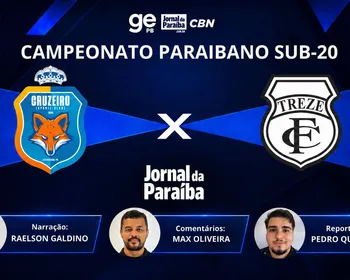 Cruzeiro-PB 0 x 1 Treze: veja como foi o 1º jogo da final do Campeonato Paraibano Sub-20 2026