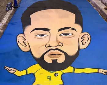 Matheus Cunha é homenageado com pintura em rua de João Pessoa; confira imagens
