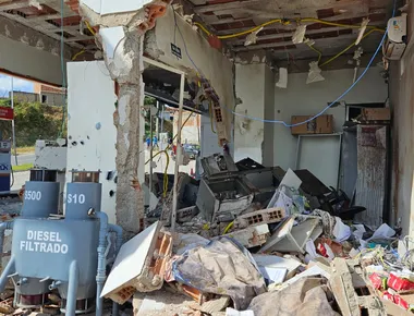 Assaltantes explodem cofre de posto de combustível em Galante, distrito de Campina Grande