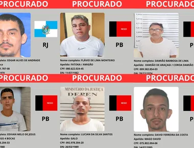 Quem são os criminosos paraibanos na lista de mais procurados do Brasil