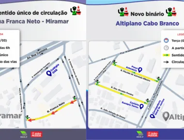 Trânsito em ruas do Miramar e Altiplano, em João Pessoa, passam por alterações; entenda