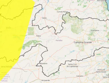 Baixa umidade do ar: Inmet renova alerta para 66 cidades da Paraíba; veja lista