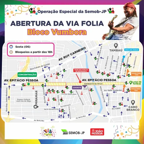 
				
					Bell Marques comanda bloco Vumbora na Via Folia nesta sexta-feira (6), em João Pessoa
				
				