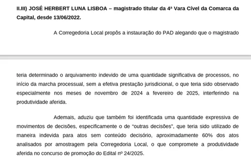 
				
					CNJ constata indícios de manipulação de produtividade de juízes da Paraíba e quer esclarecimentos
				
				