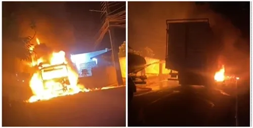 
				
					Caminhão carregado de galinhas pega fogo em Guarabira
				
				