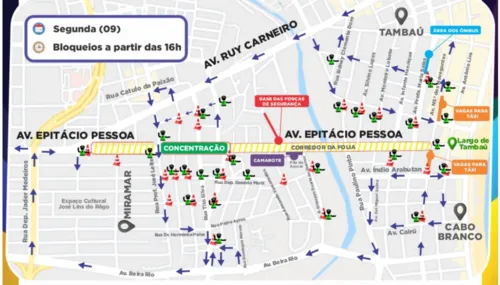
				
					João Pessoa define esquema de trânsito para desfile do bloco Muriçoquinhas na Via Folia 2026
				
				