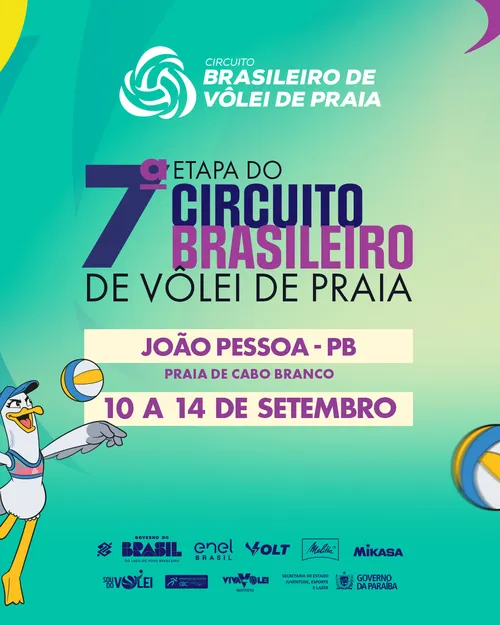 
				
					João Pessoa recebe a 7ª etapa do Circuito Brasileiro de Vôlei de Praia
				
				