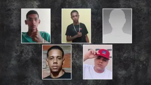 
				
					Justiça manda reconstituir chacina em que cinco jovens foram mortos e policiais são suspeitos
				
				