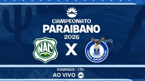 
				
					Nacional de Patos x Pombal: assista ao vivo ao jogo pela 1ª rodada do Campeonato Paraibano 2026
				
				