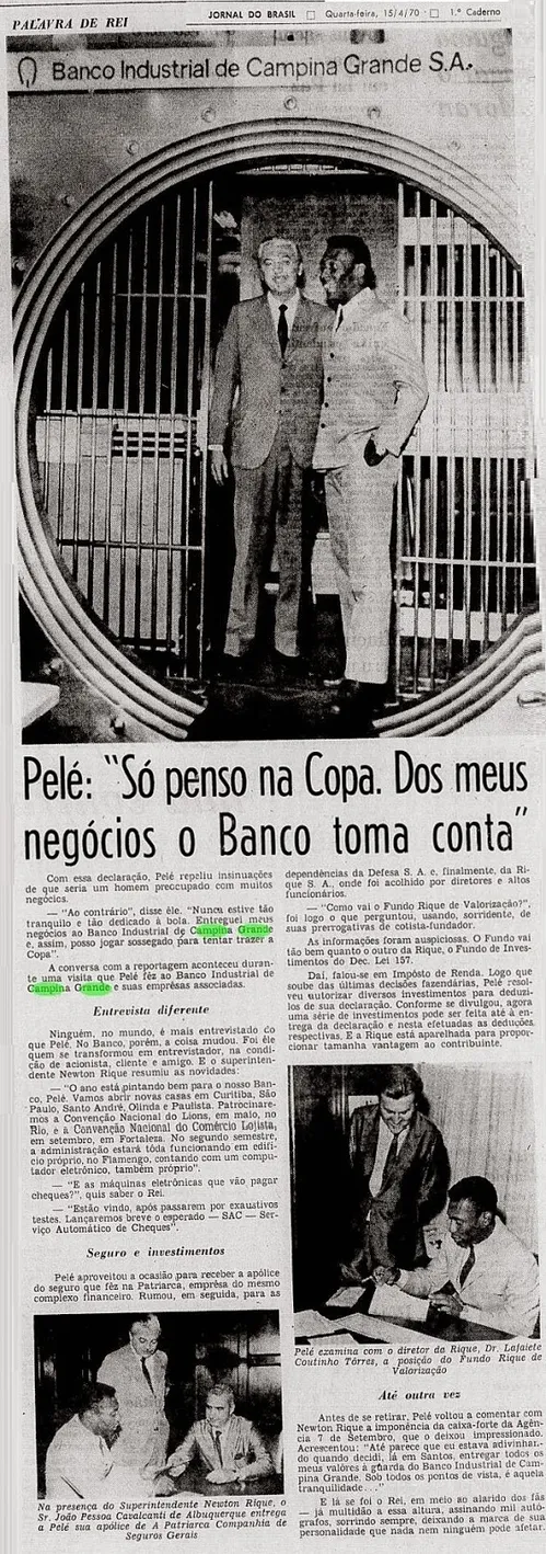 
				
					Pelé 85 anos: Rei do Futebol também foi empreendedor na Paraíba
				
				