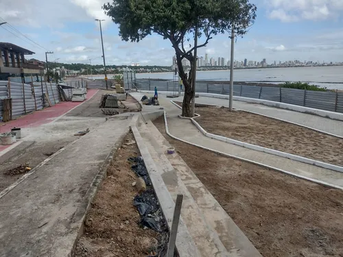 
				
					Praça de Iemanjá na orla de João Pessoa: veja como está a obra a como vai ficar
				
				