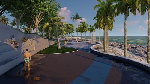 
				
					Praça de Iemanjá na orla de João Pessoa: veja como está a obra a como vai ficar
				
				