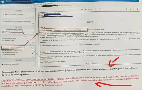 
				
					Produtividade inflada: TJPB investiga Vara Cível que arquivou 9 vezes mais processos que a média
				
				
