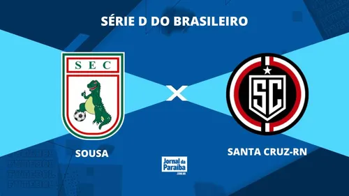 
				
					Sousa x Santa Cruz-RN pela Série D 2025: onde assistir, prováveis escalações e arbitragem
				
				