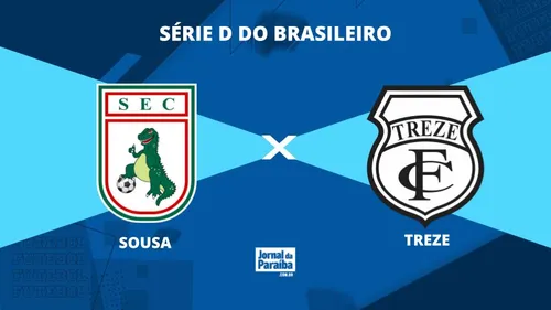 
				
					Sousa x Treze pela Série D 2025: onde acompanhar, prováveis escalações e arbitragem
				
				