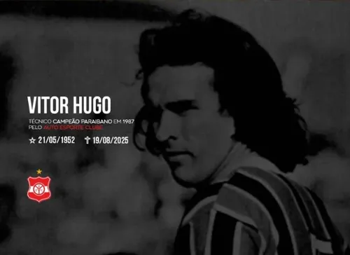 
				
					Técnico icônico do Auto Esporte em 1987, Vitor Hugo morre aos 73 anos em João Pessoa
				
				