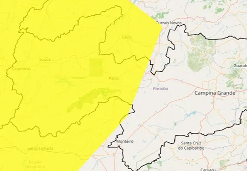 
					Baixa umidade: Inmet emite alerta para mais de 90 cidades da Paraíba

				