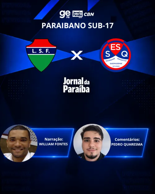 
					Jornal da Paraíba vai transmitir final do Campeonato Paraibano Sub-17 2026
				
				