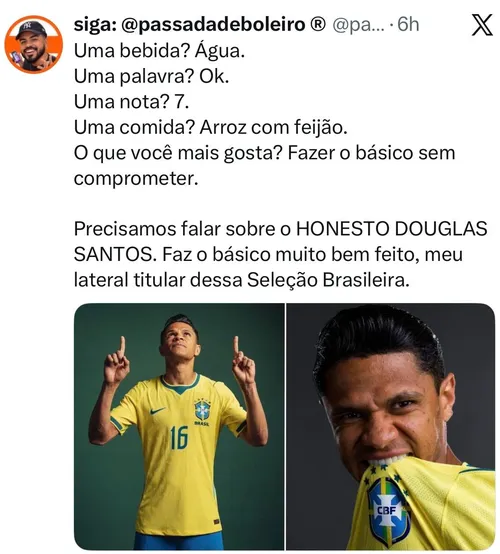 
					Lateral "feijão com arroz”, Douglas Santos cai nas graças dos brasileiros após atuações na Copa
				
				