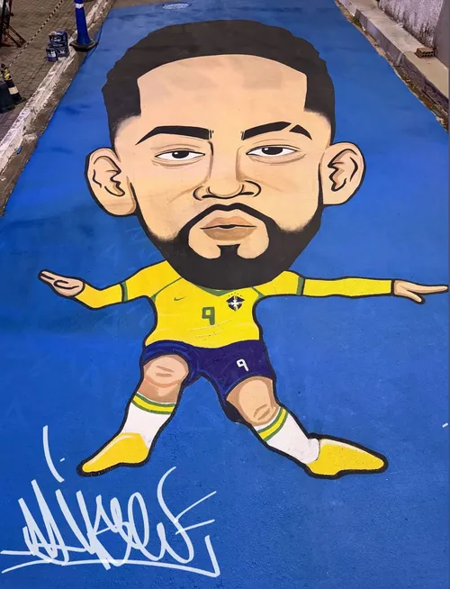 
					Matheus Cunha é homenageado com pintura em rua de João Pessoa; confira imagens
				
				