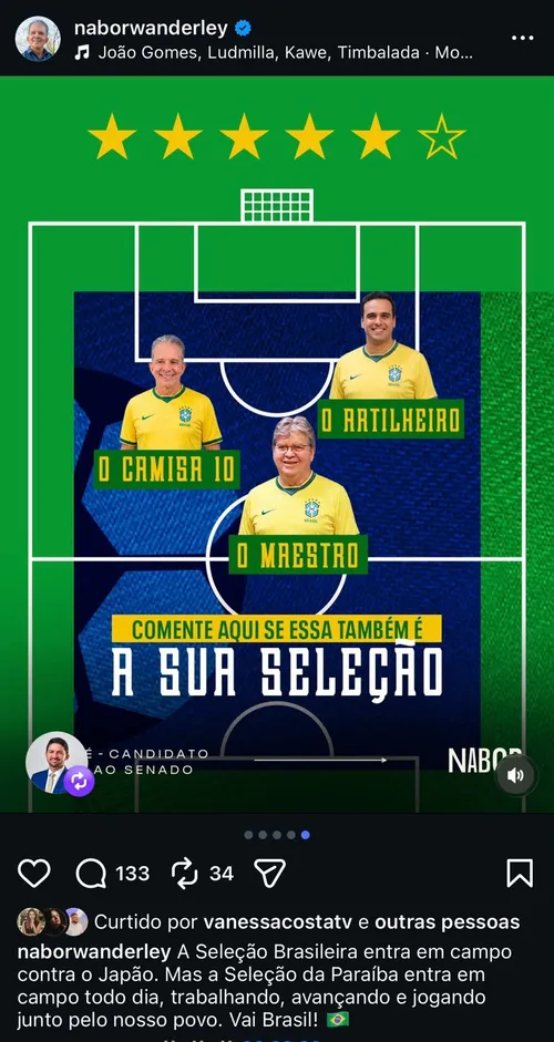 Ex-prefeito monta 'seleção' política com ex-governador no meio de campo