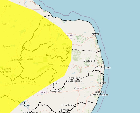 Baixa umidade do ar: Inmet emite alerta para 113 cidades da Paraíba; veja lista