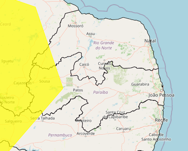 Baixa umidade do ar: Inmet emite alerta para 51 cidades na Paraíba; veja lista