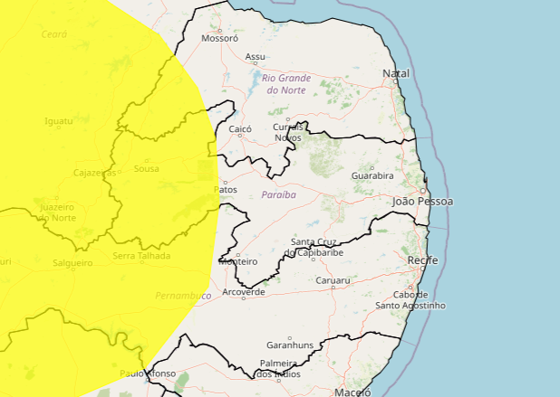 Baixa umidade do ar: Inmet emite alerta para 75 cidades da Paraíba; veja lista
