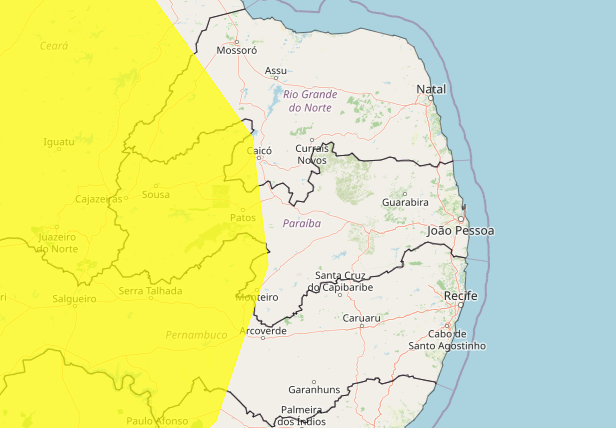 Baixa umidade do ar: Inmet emite alerta para 91 cidades da Paraíba; veja locais sob aviso
