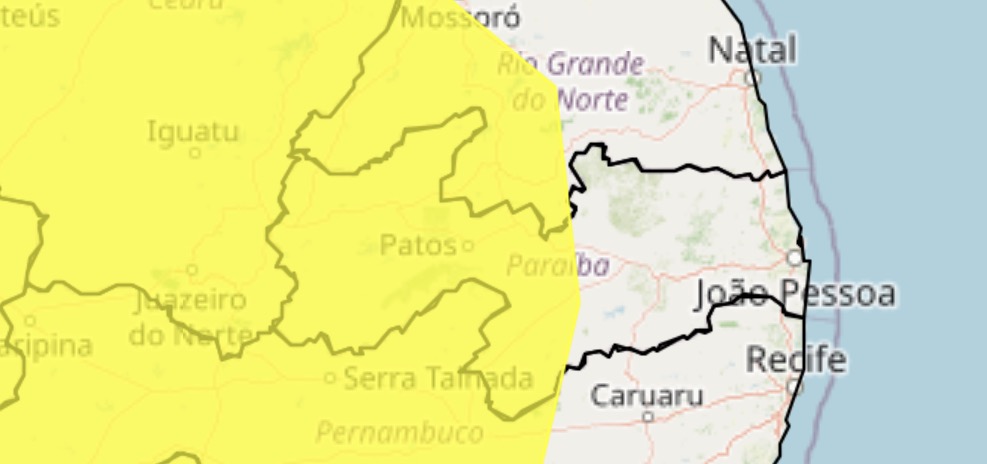Baixa umidade do ar: Inmet emite alertas para 115 cidades da Paraíba; veja lista