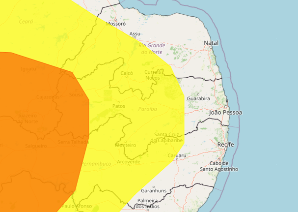 Baixa umidade do ar: Inmet emite alertas para 155 cidades da Paraíba; veja lista