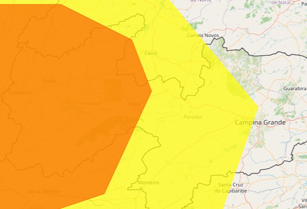 Baixa umidade do ar: Inmet emite alerta para 140 cidades da Paraíba; veja lista