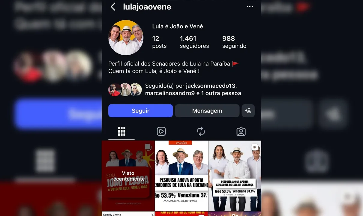 João e Veneziano: movimento da esquerda começa a defender 'chapa cruzada' de Lula para o Senado