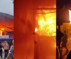 Incêndio atinge Centro Comercial de Passagem, em João Pessoa