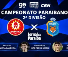 Spartax x Cruzeiro-PB: assista ao jogo pela 8ª rodada da 2ª divisão do Paraibano 2026