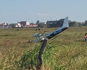 Avião de pequeno porte faz pouso forçado, na Grande João Pessoa