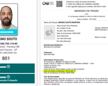 Candidato a suplente de senador pela PB com mandado de prisão em aberto renuncia à candidatura