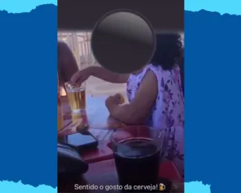 Criança de 1 ano é filmada ingerindo cerveja durante reunião de família na Paraíba