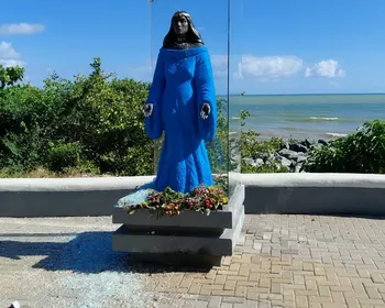 Estátua de Iemanjá é vandalizada pela segunda vez em menos de um mês, em João Pessoa